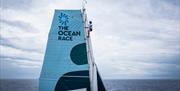 The top of a sail from a boat in The Ocean Race, copyright Anne Beauge - Biotherm - The Ocean Race