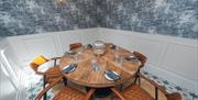 A smart circular dining table at The Florence Arms Gastro Pub
