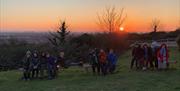 Children on an evening walk during a trip to Fort Purbrook Activity Centre