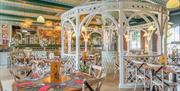The stylish interior of Giggling Squid at Gunwharf Quays