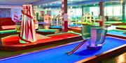 Fairground-themed holes at Putt Hutt