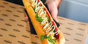 A freshly prepared Andre's baguette
