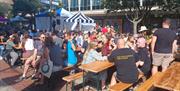 People enjoying the Southsea Food Festival