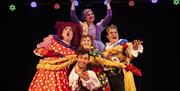 Pantomime cast members performing at the Groundlings Theatre