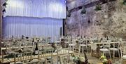 Wedding reception seating at the Square Tower in Old Portsmouth