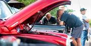 Cars lined up at one of Port Solent's regular Car Meet events