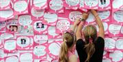 Showing who you run for at Race for Life