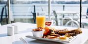 Hearty breakfasts with a view at the Emirates Spinnaker Tower's Waterfront Cafe