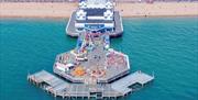 View of South Parade Pier from over the water