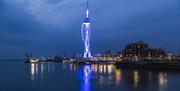 Spinnaker Tower by night