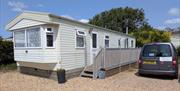 A large static caravan with garden space available at Southsea Caravans