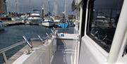 Wide walkway along the boat