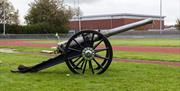 Photograph of a fully assembled field gun