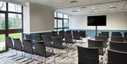 A small corporate room at the Marriott Hotel in Portsmouth