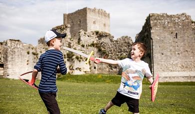 Kids at Portchester Castle ©English Heritage