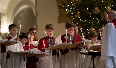 Carol singers at Portsmouth Cathedral