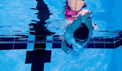 Girl diving in at Eastney Pool