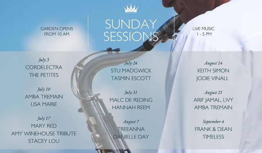 Image showing the Sunday Sessions line up for 2022