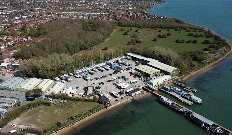 WicorMarine Yacht Haven from the air - credit S M Waddington