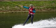 South Coast Wakeboarding, woman learning