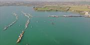 Aerial photograph of the berths at WicorMarine - credit S M Waddington