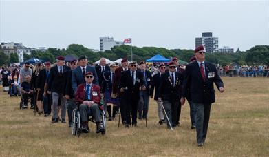 Veterans on Southsea Common - photo credit Solent Sky Services