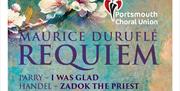 Poster for Portsmouth Choral Union's performance of Requiem by Maurice Durufle