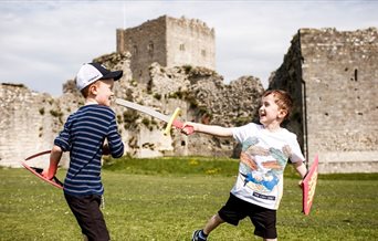 Kids at Portchester Castle ©English Heritage