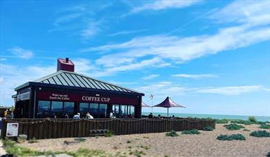 Outside seating at Coffee Cup Eastney