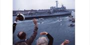 Ships returning to Portsmouth Harbour after the Falklands conflict. Copyright Portsmouth News.