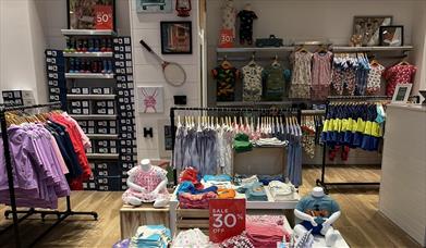 Clothes on display at Hatley in Gunwharf Quays