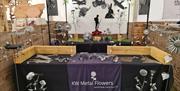 A KW Flowers stall at a market in Portsmouth