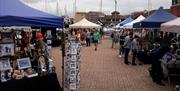 Stalls near the marina at the Port Solent Waterside Market