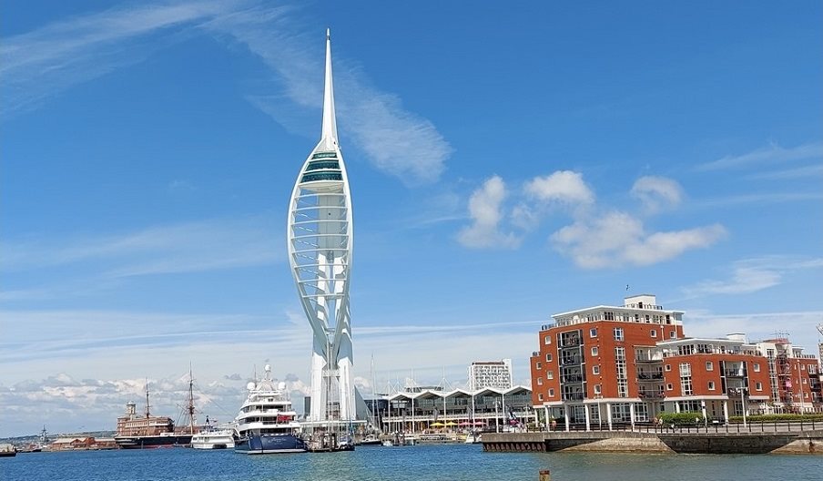 Photograph of Spinnaker Tower from across the water in Old Portsmouth