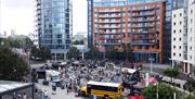 Vendors in Gunwharf Quays for the British Street Food Awards