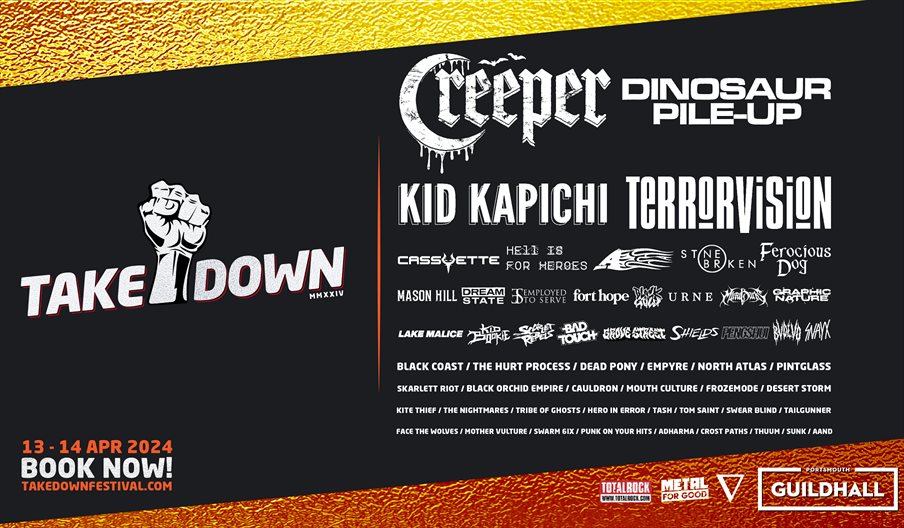 Takedown Festival line up poster for 2024