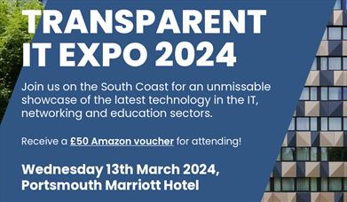 Banner for the Transparent IT Expo at Portsmouth Marriott Hotel