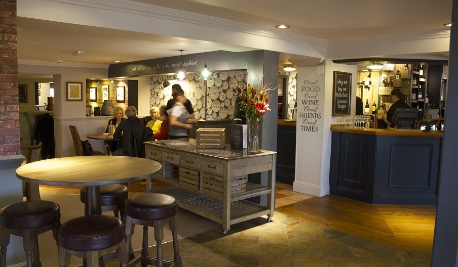 Interior of a Whitbread pub and restaurant