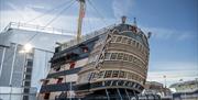 HMS Victory, which is currently ongoing extensive renovation works