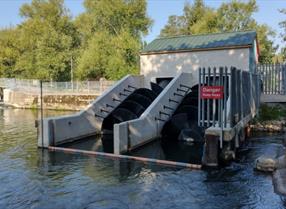 archimedes screws at Reading Hydro on the Thames