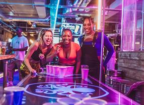Beer Pong at Boom Battle Bar