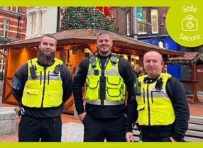 Reading Business Improvement District security wardens, standing on Broad Street, Reading