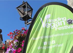 Reading Vegan Festival green banner