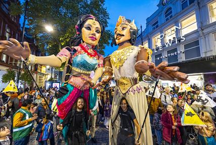 Diwali Parade in Broad Street, Reading