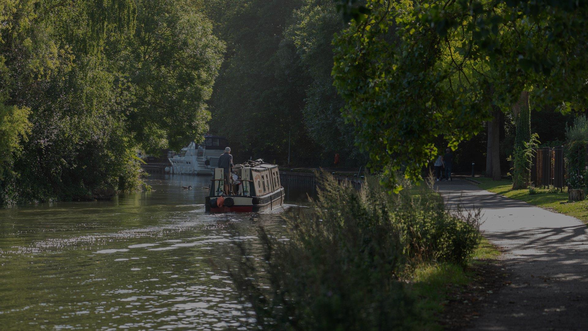 Boat on river