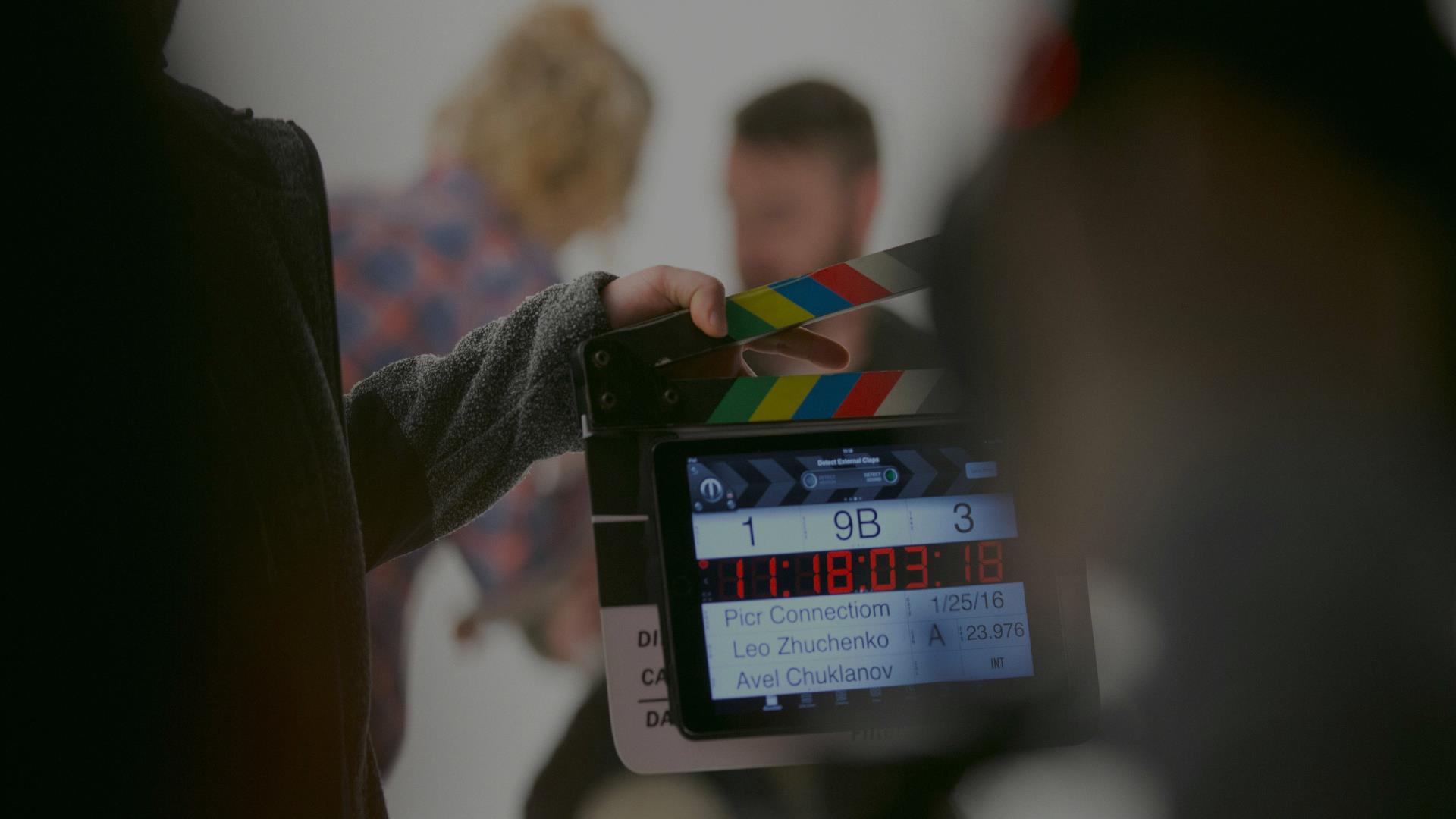 Filming an actor