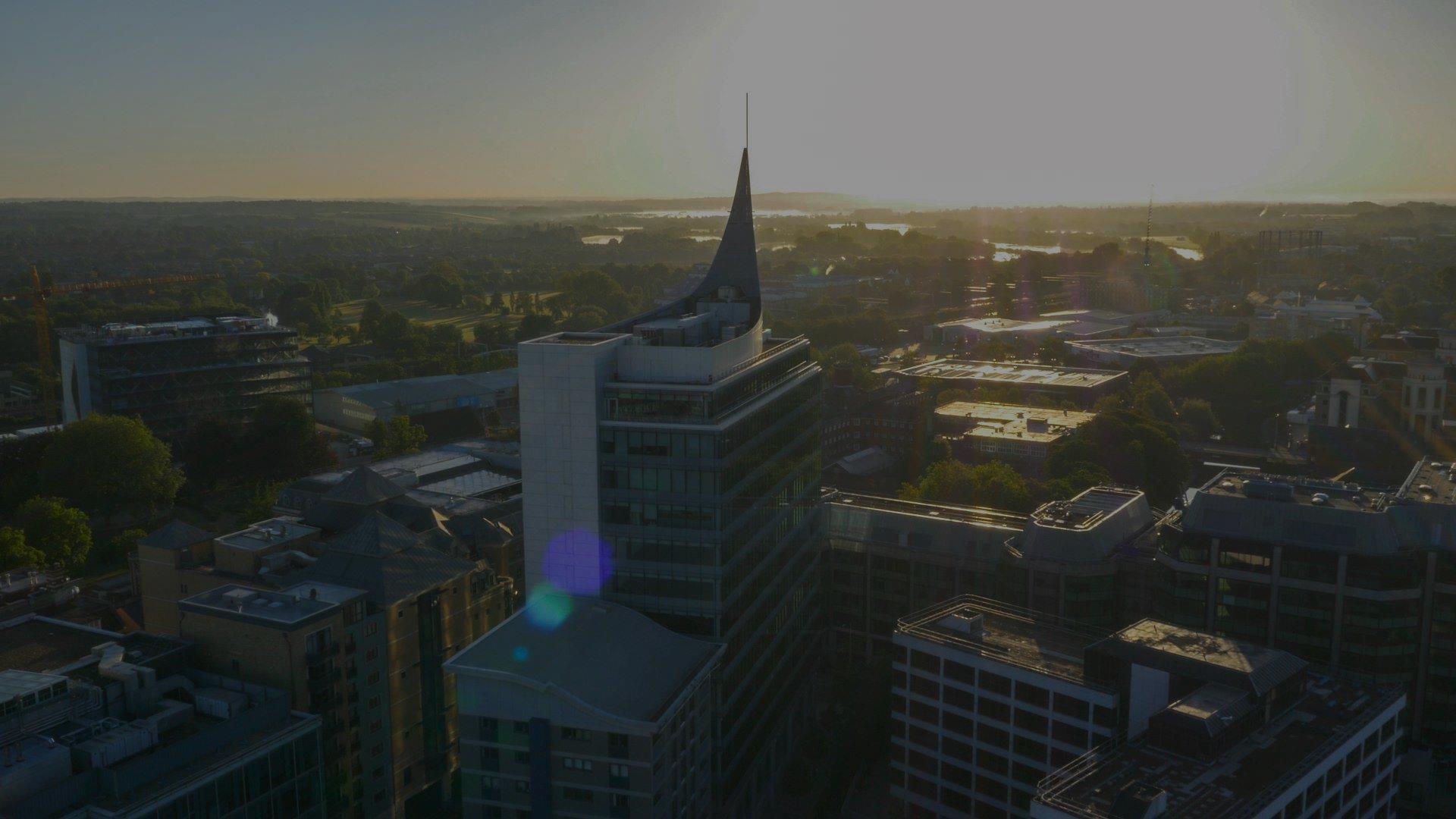 Blade aerial view