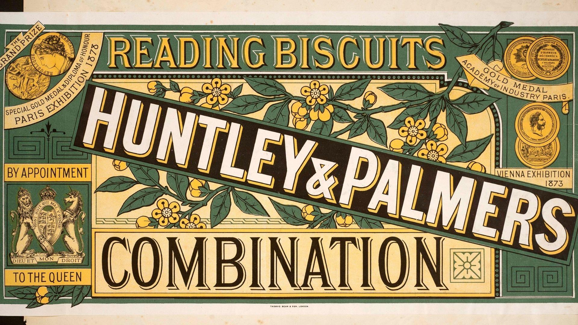 artwork from Huntley & Palmer biscuit packaging