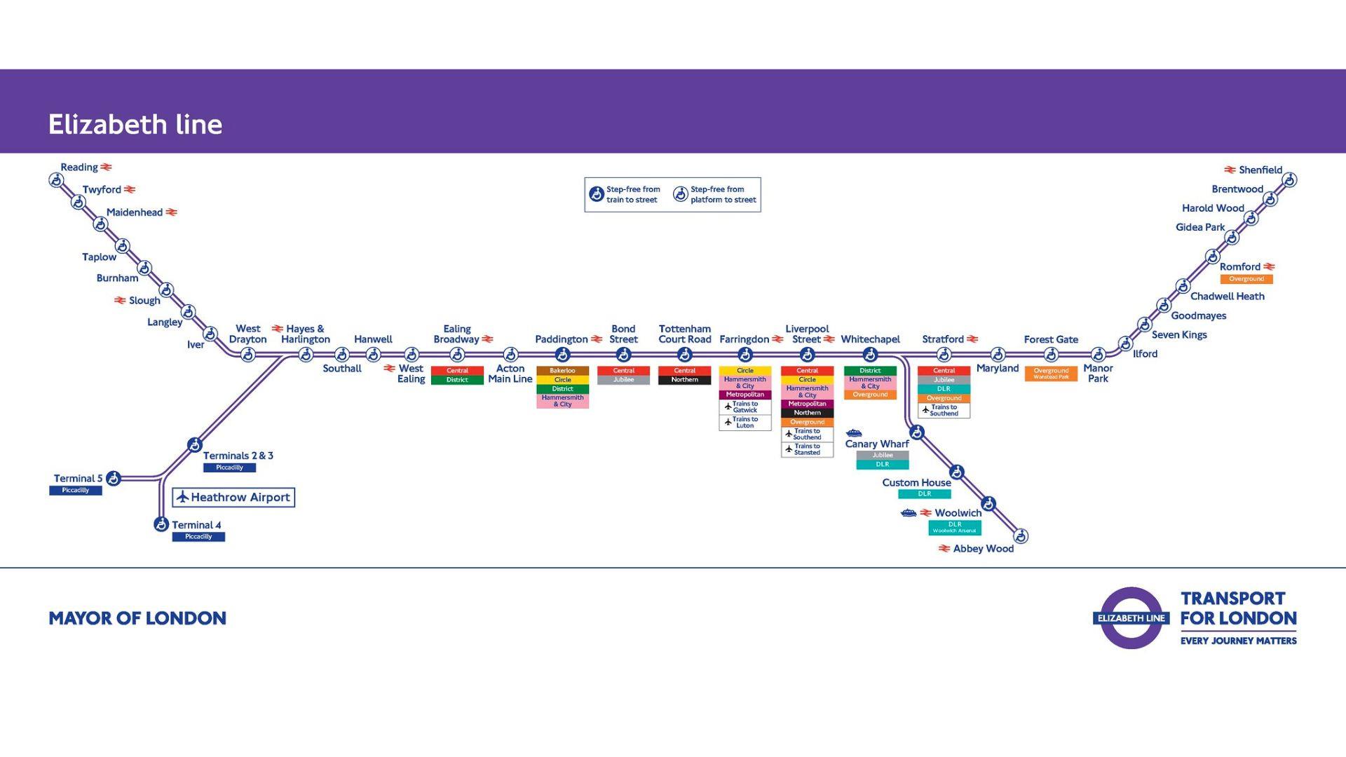 map of Elizabeth Line