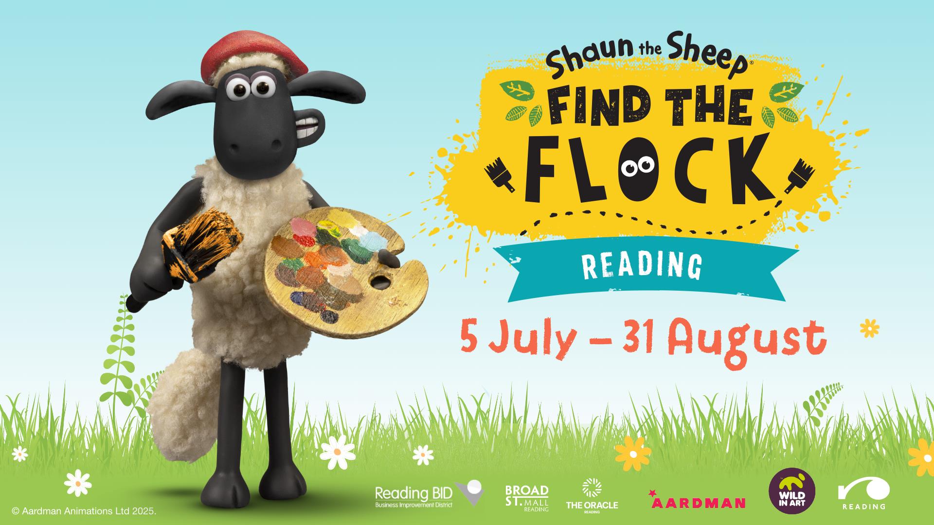 Shaun the Sheep with paintbrush